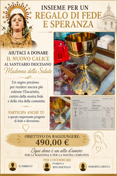 Un calice per il nostro Santuario